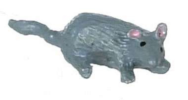 Dollhouse Miniature Gray Mouse